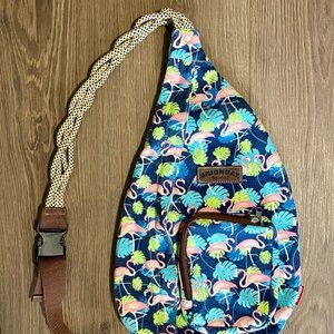 Union Bay Rope Sling Flamingo Crossbody Bag